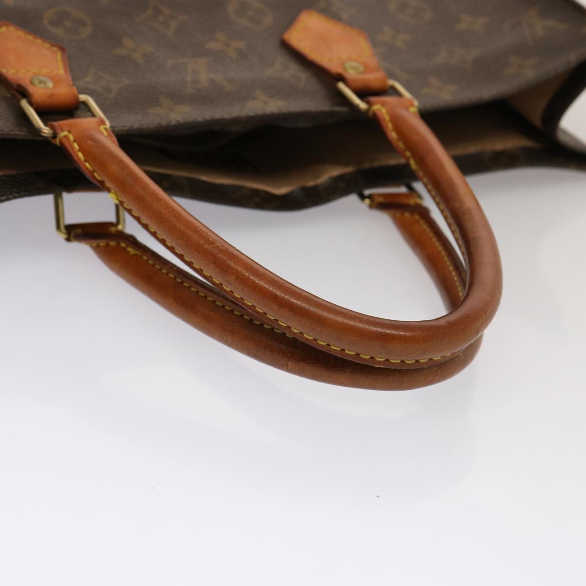 LOUIS VUITTON Monogram Sac Plat Hand Bag M51140 LV 74048