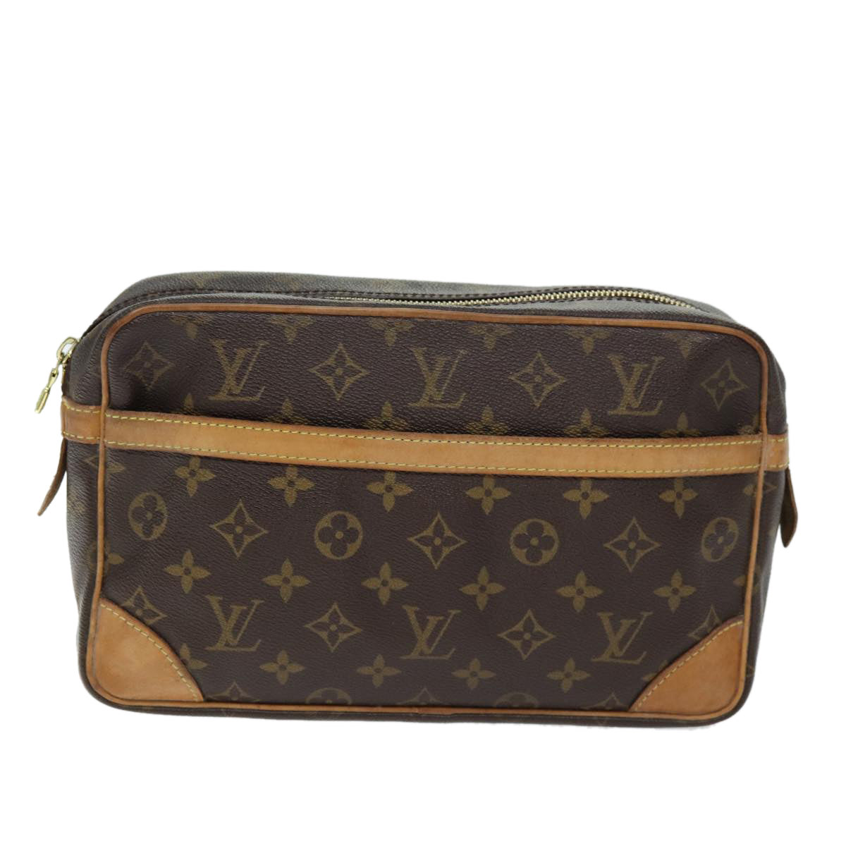LOUIS VUITTON Monogram Compiegne 28 Clutch Bag M51845 LV 74054