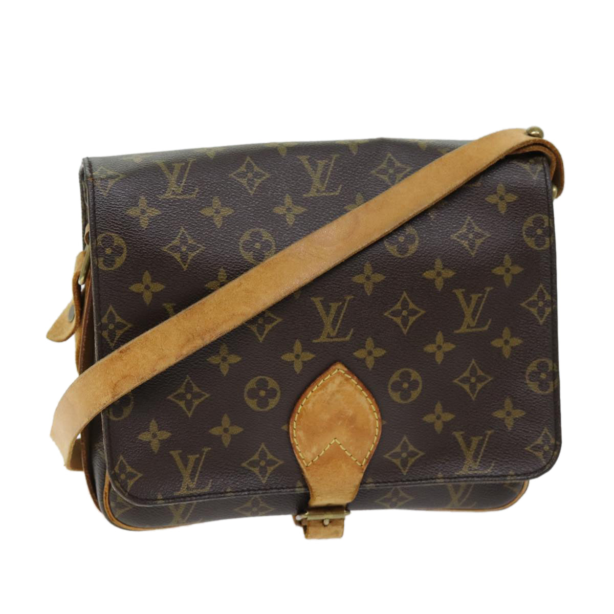 LOUIS VUITTON Monogram Cartouchiere GM Shoulder Bag M51252 LV 74063