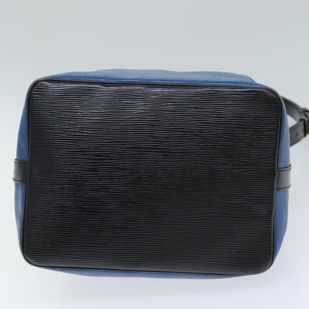LOUIS VUITTON Epi Petit Noe Shoulder Bag Bicolor Black Blue M44152 LV 74080