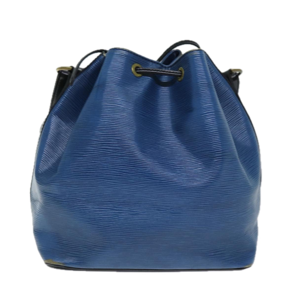 LOUIS VUITTON Epi Petit Noe Shoulder Bag Bicolor Black Blue M44152 LV 74080
