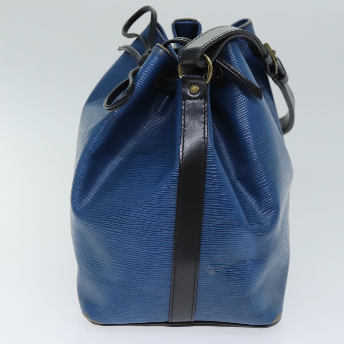 LOUIS VUITTON Epi Petit Noe Shoulder Bag Bicolor Black Blue M44152 LV 74080