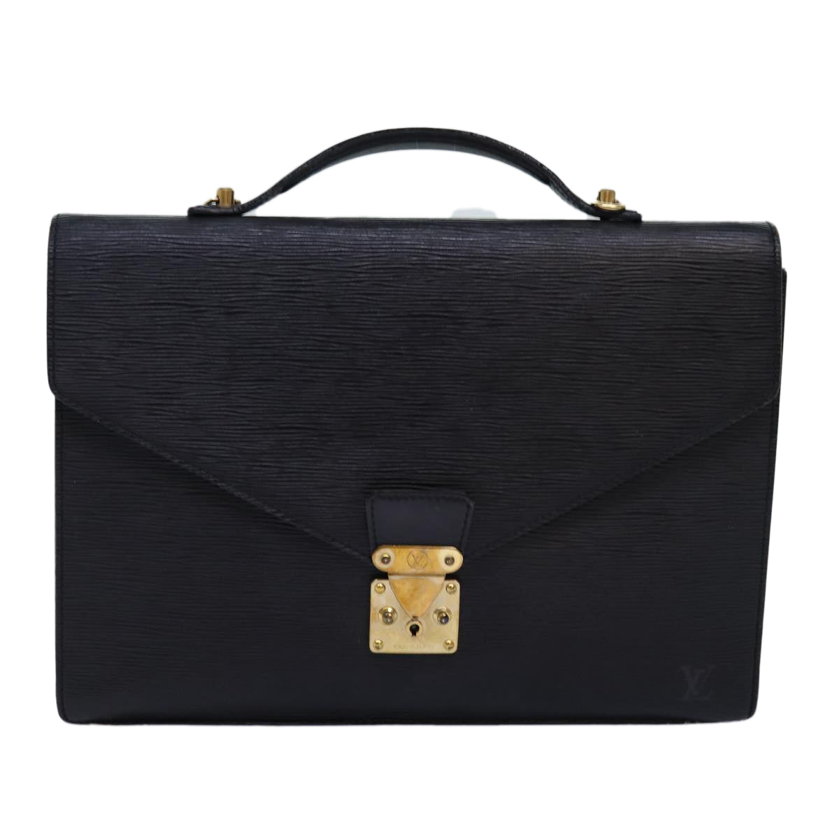 LOUIS VUITTON Epi Porte Documents Bandouliere Briefcase Black M54467 74087