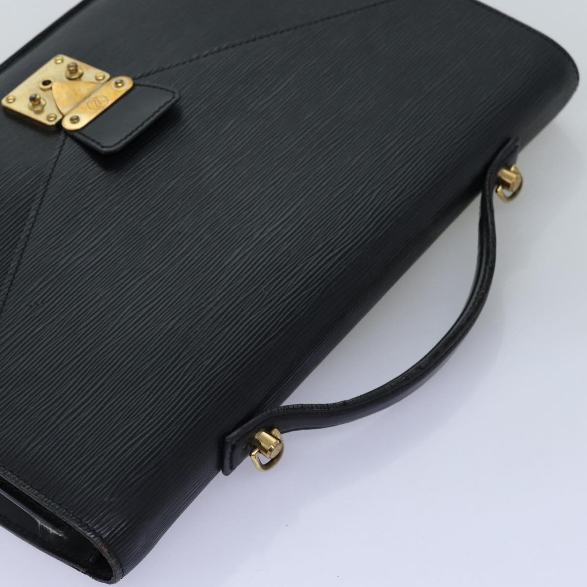 LOUIS VUITTON Epi Porte Documents Bandouliere Briefcase Black M54467 74087