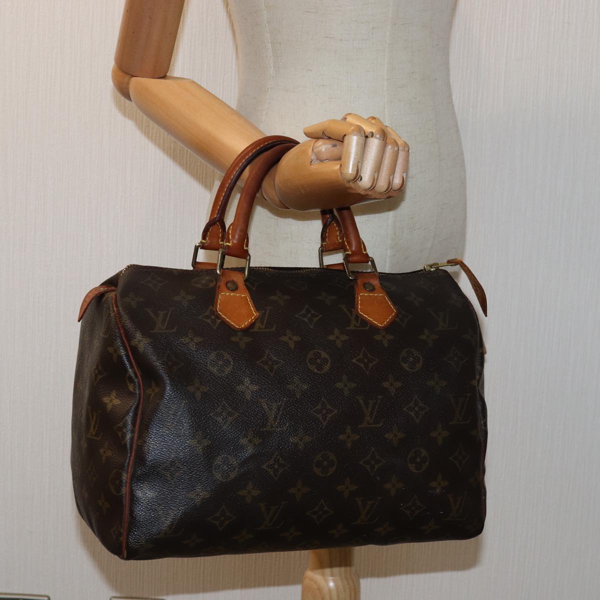 LOUIS VUITTON Monogram Speedy 30 Hand Bag M41526 LV 74090