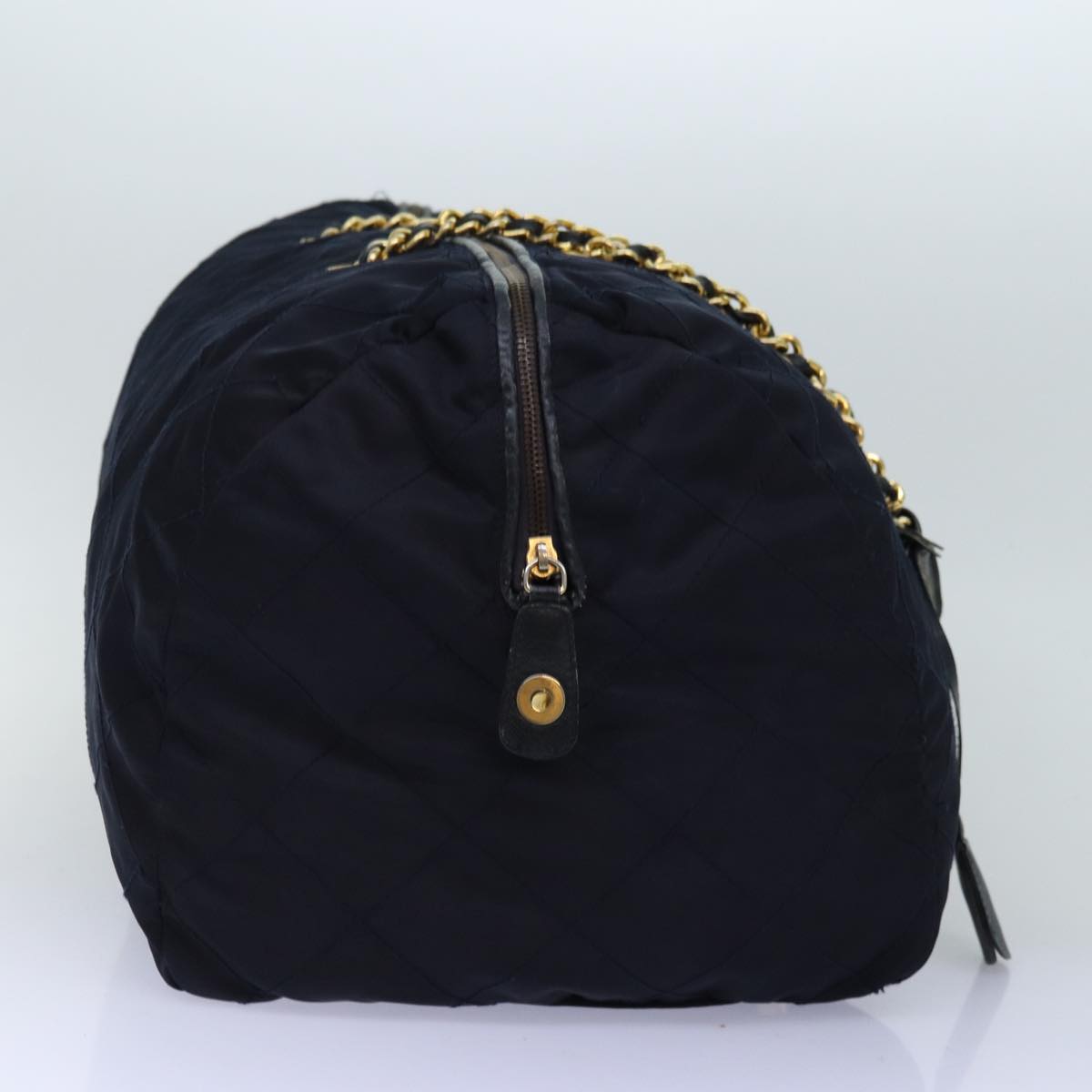Luxury PradaBoston Bag Nylon Navy 74102
