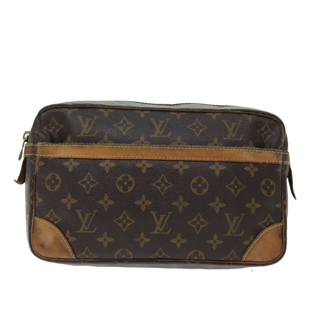 LOUIS VUITTON Monogram Compiegne 28 Clutch Bag M51845 LV 74113