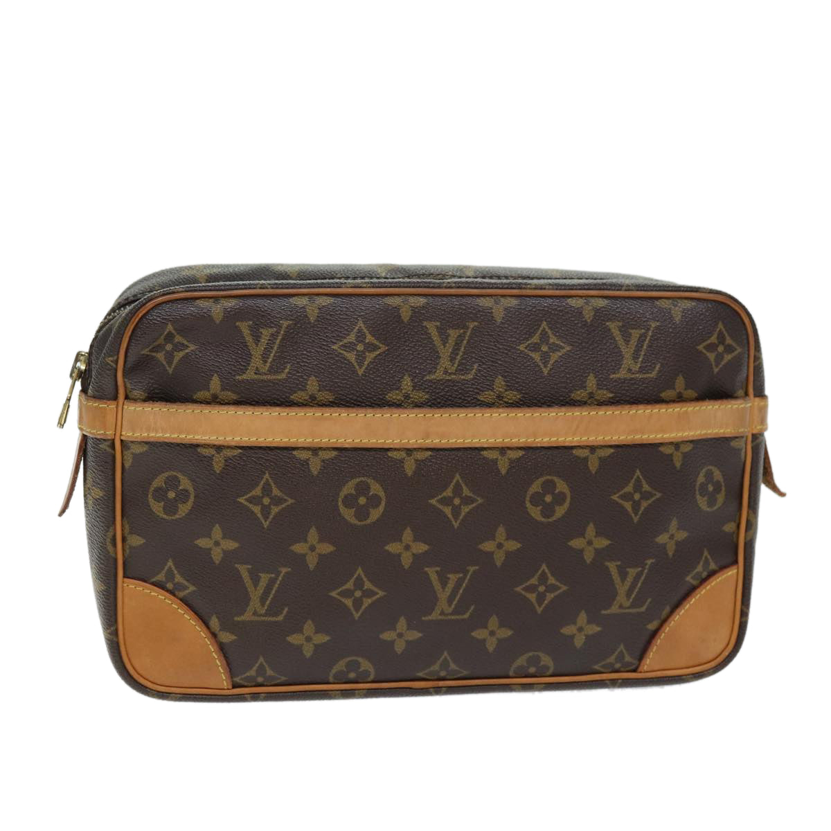 LOUIS VUITTON Monogram Compiegne 28 Clutch Bag M51845 LV 74119