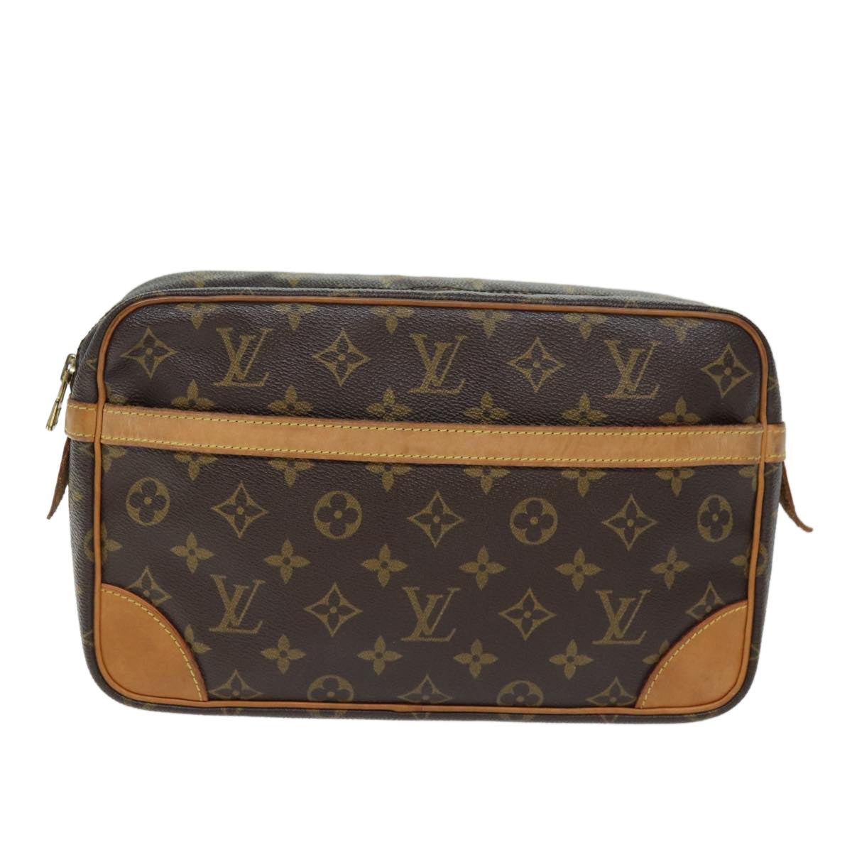 LOUIS VUITTON Monogram Compiegne 28 Clutch Bag M51845 LV 74119