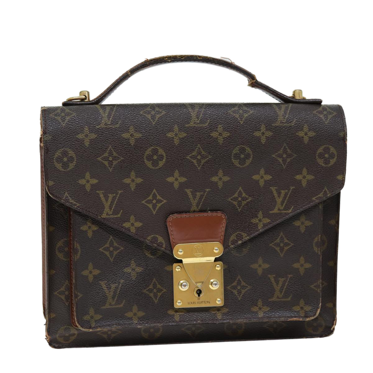 LOUIS VUITTON Monogram Monceau Hand Bag 2way M51185 LV 74124