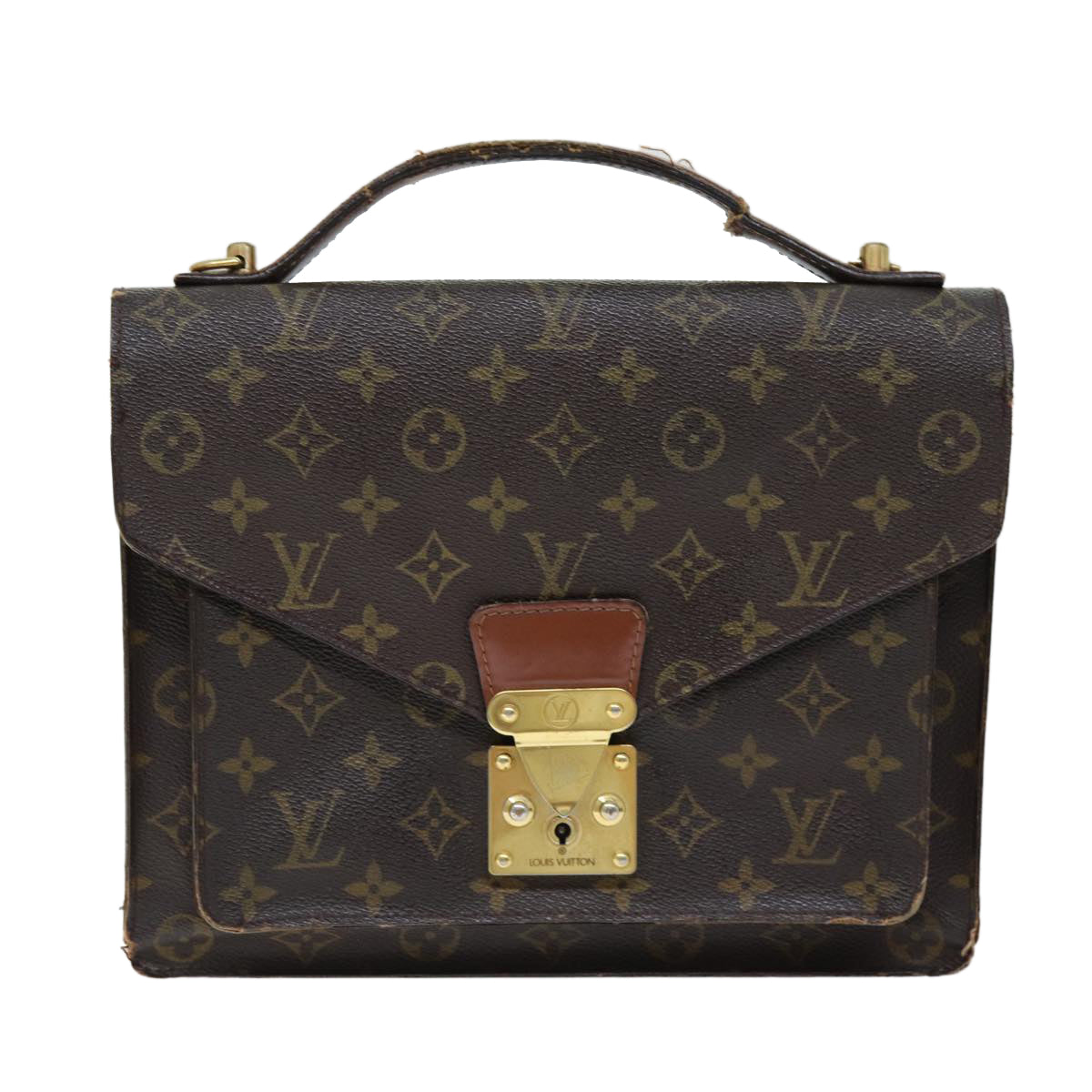LOUIS VUITTON Monogram Monceau Hand Bag 2way M51185 LV 74124