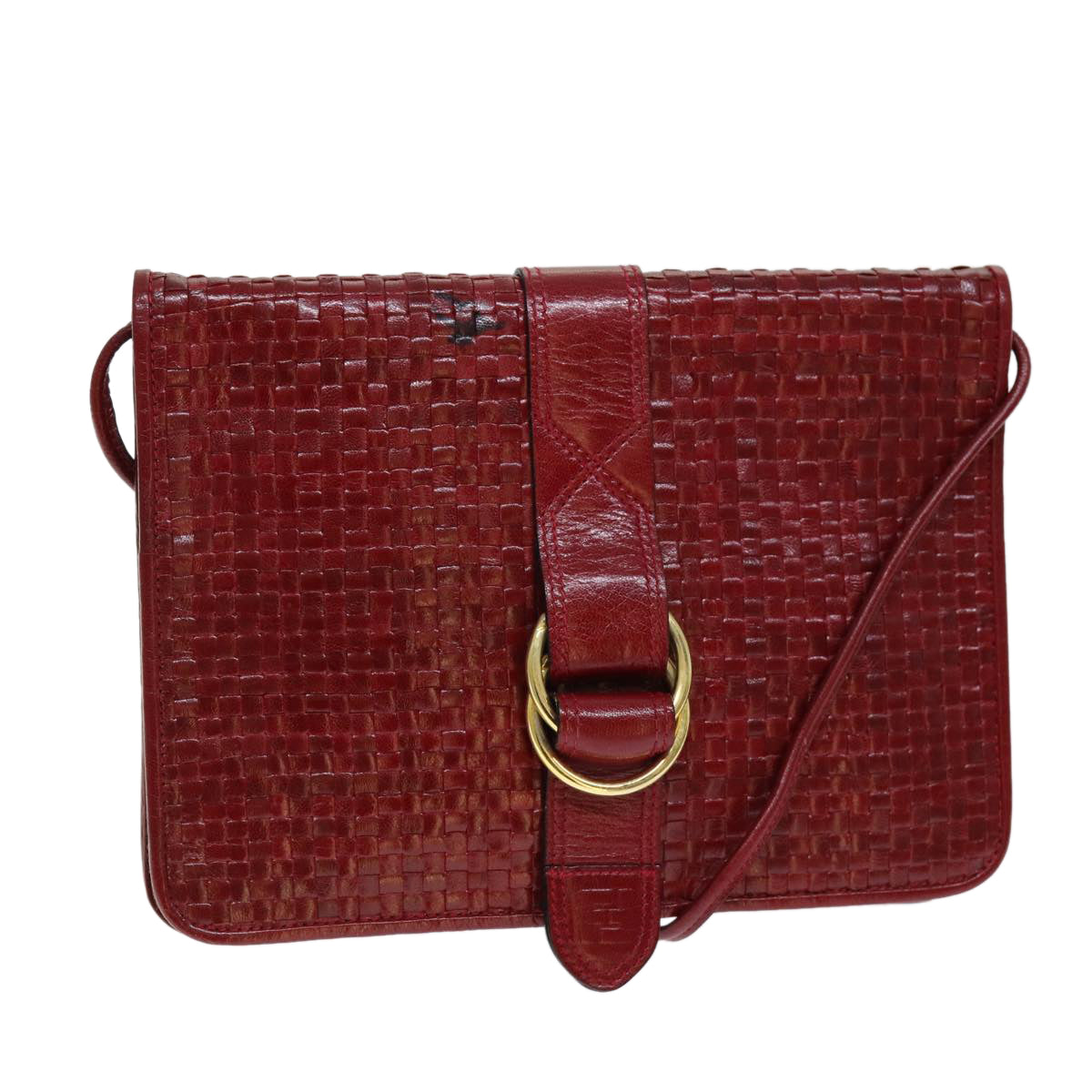 Luxury Fendi Shoulder Bag Leather Red74127