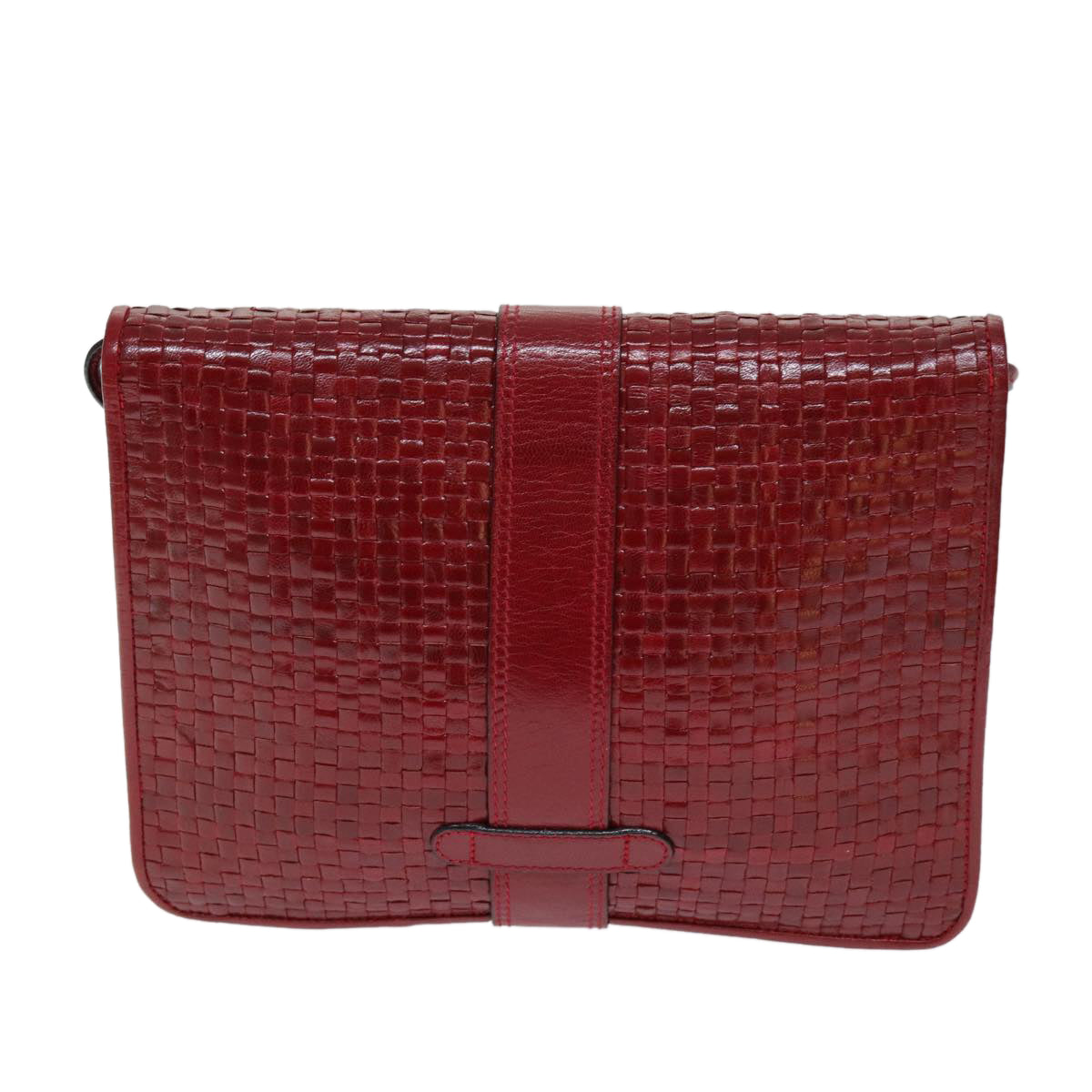 Luxury Fendi Shoulder Bag Leather Red74127