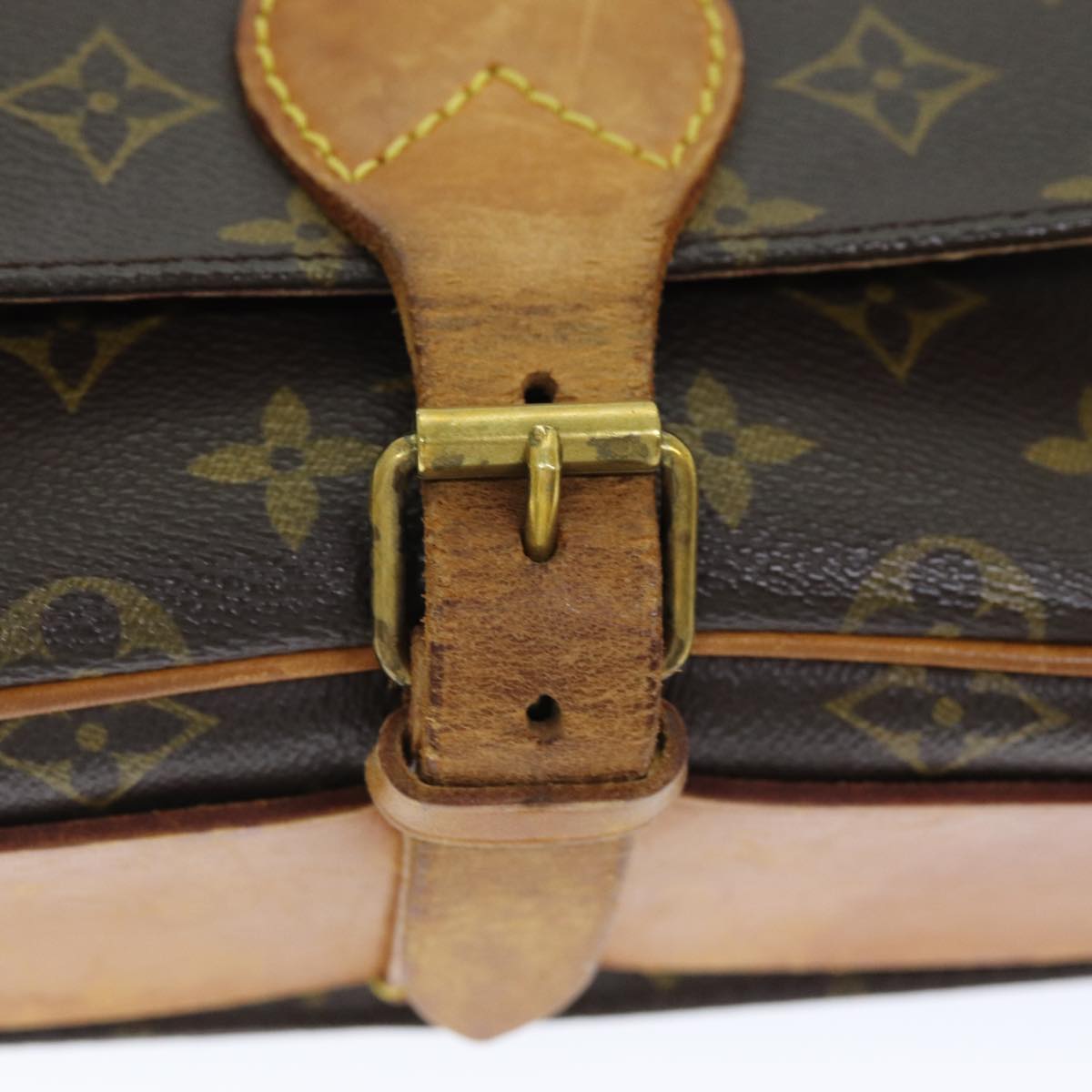 LOUIS VUITTON Monogram Cartouchiere MM Shoulder Bag M51253 LV 74129