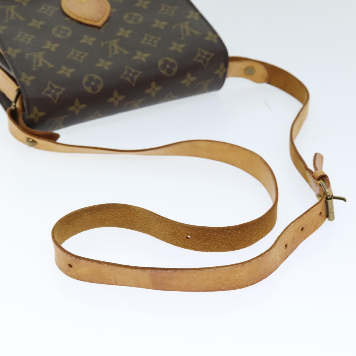 LOUIS VUITTON Monogram Cartouchiere MM Shoulder Bag M51253 LV 74129