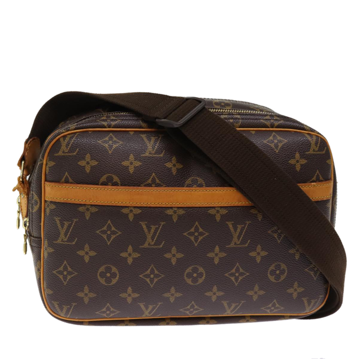 LOUIS VUITTON Monogram Reporter PM Shoulder Bag M45254 LV 74136