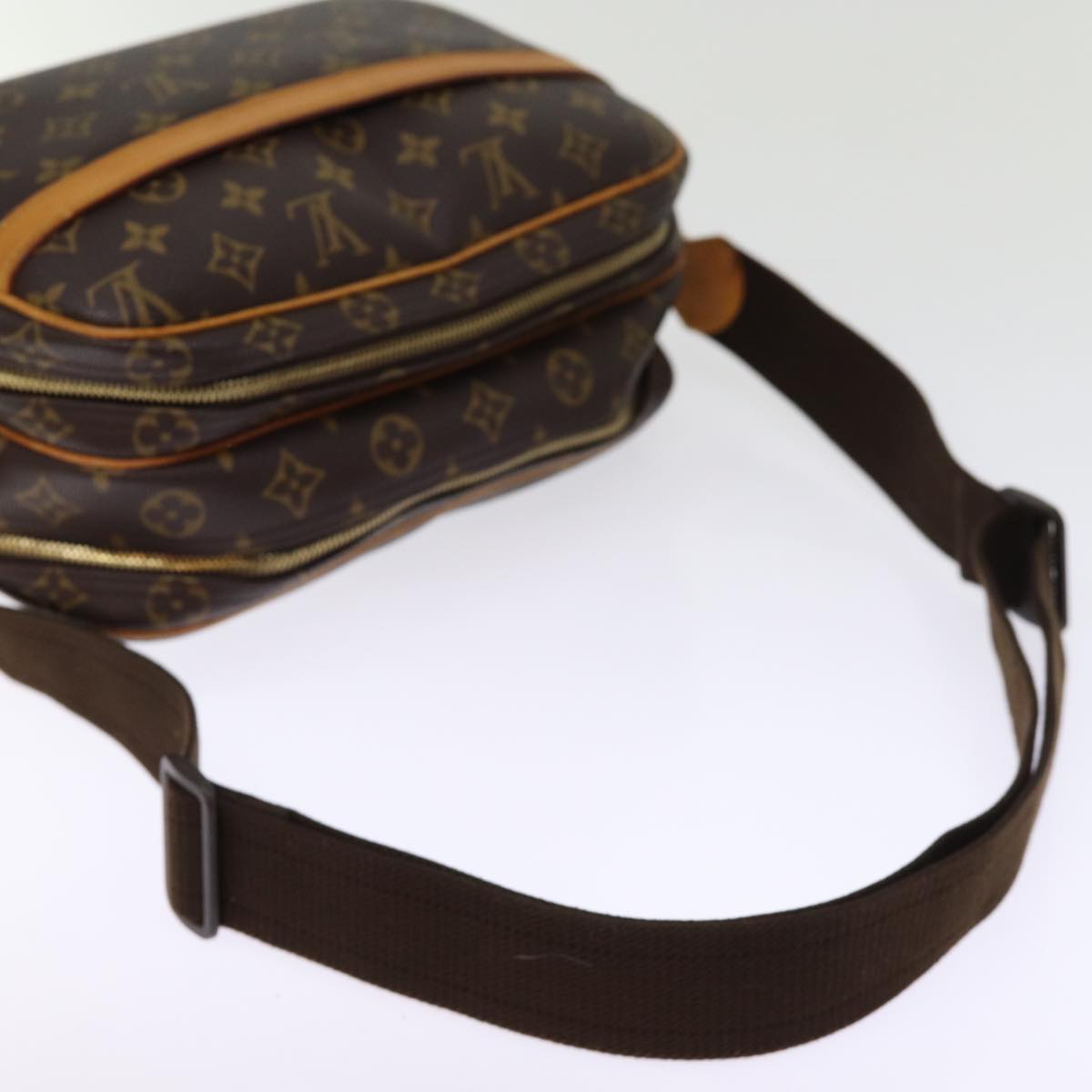 LOUIS VUITTON Monogram Reporter PM Shoulder Bag M45254 LV 74136