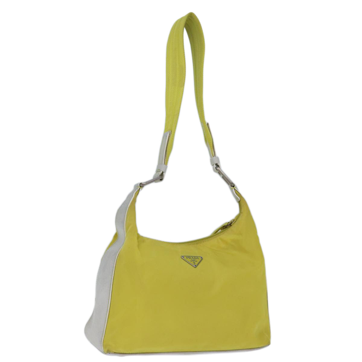 Luxury PradaShoulder Bag Nylon Yellow 74194