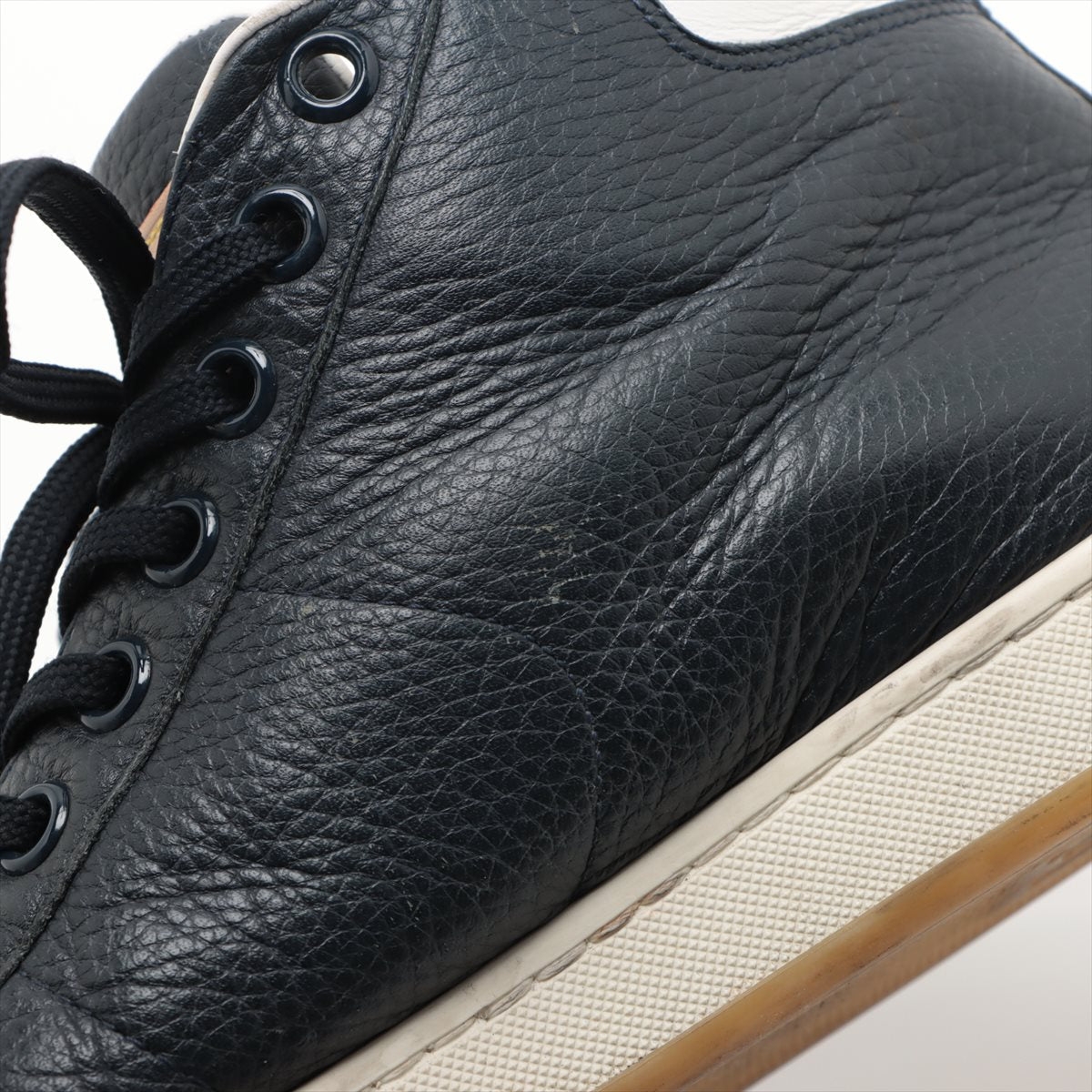 Louis Vuitton 12 Years Leather High-Cut Sneaker 6.5 Men WhiteNavy MS0182