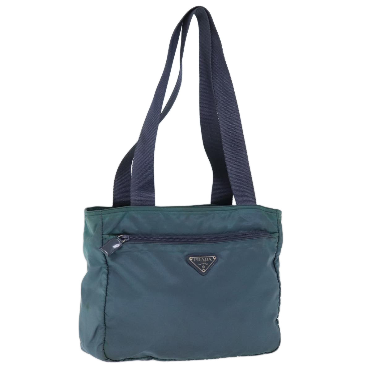 Luxury PradaTote Bag Nylon Turquoise Blue 74200