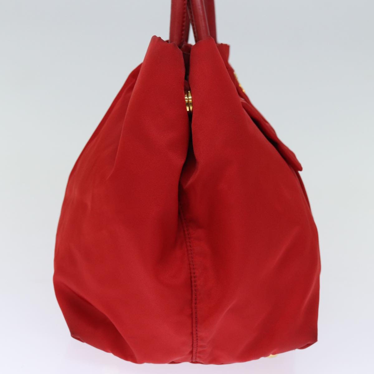 Luxury PradaRibbon Tote Bag Nylon Red 74203
