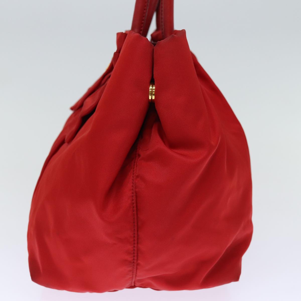 Luxury PradaRibbon Tote Bag Nylon Red 74203