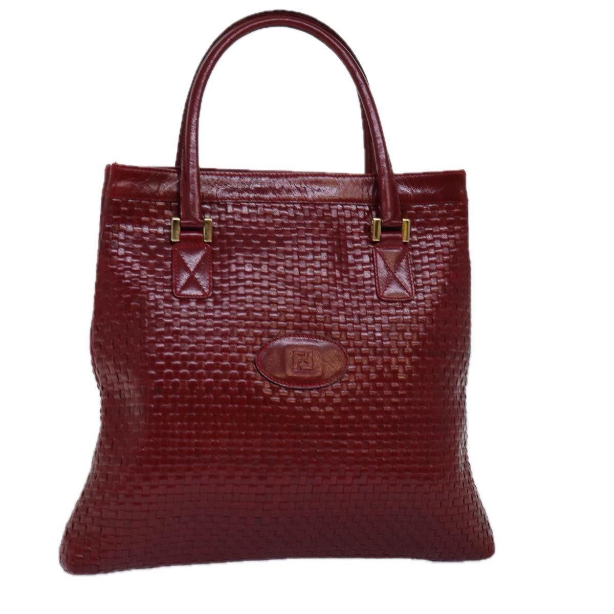 Luxury Fendi Tote Bag Leather Red74221