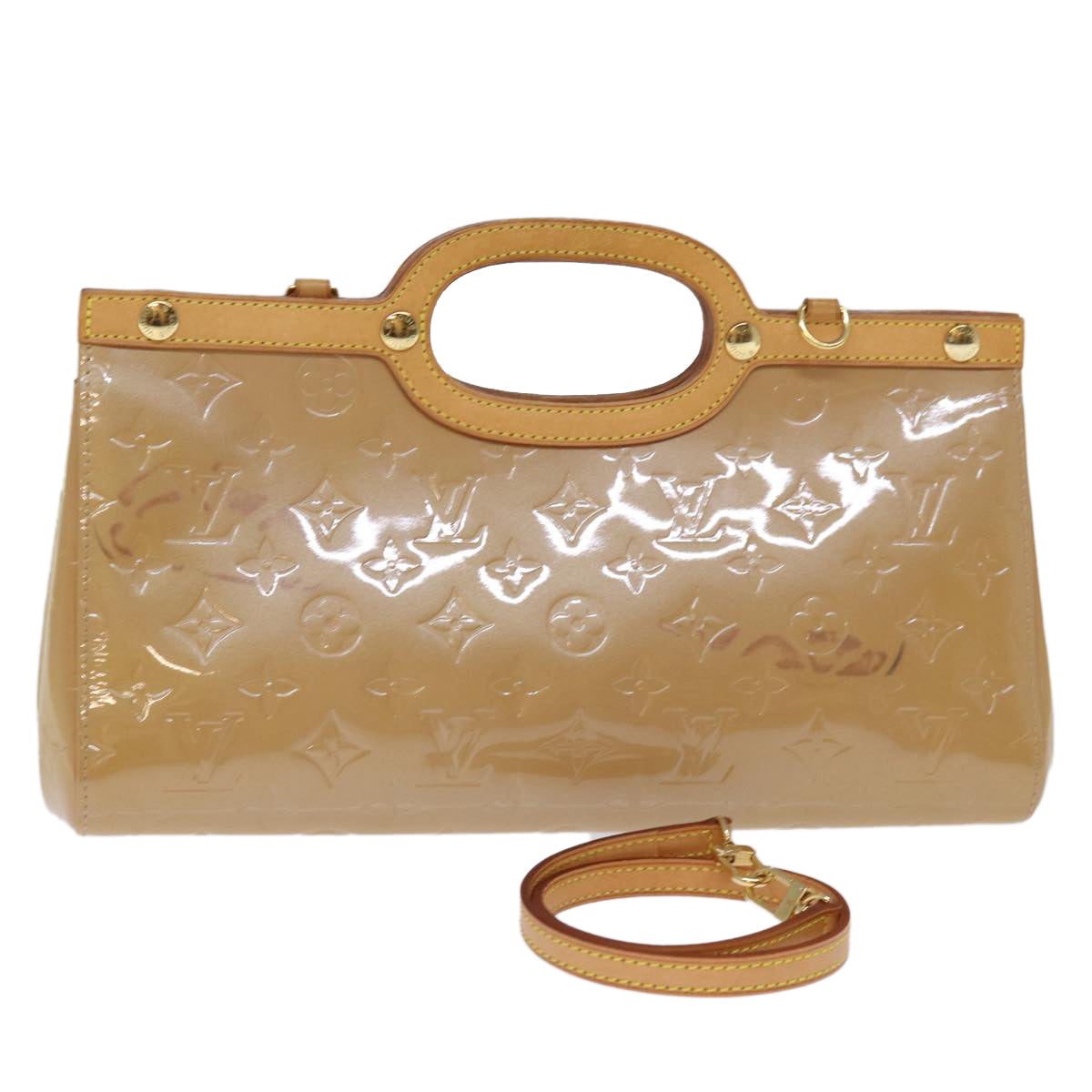 LOUIS VUITTON Monogram Vernis Roxbury Drive Hand Bag Noisette M91372 74252