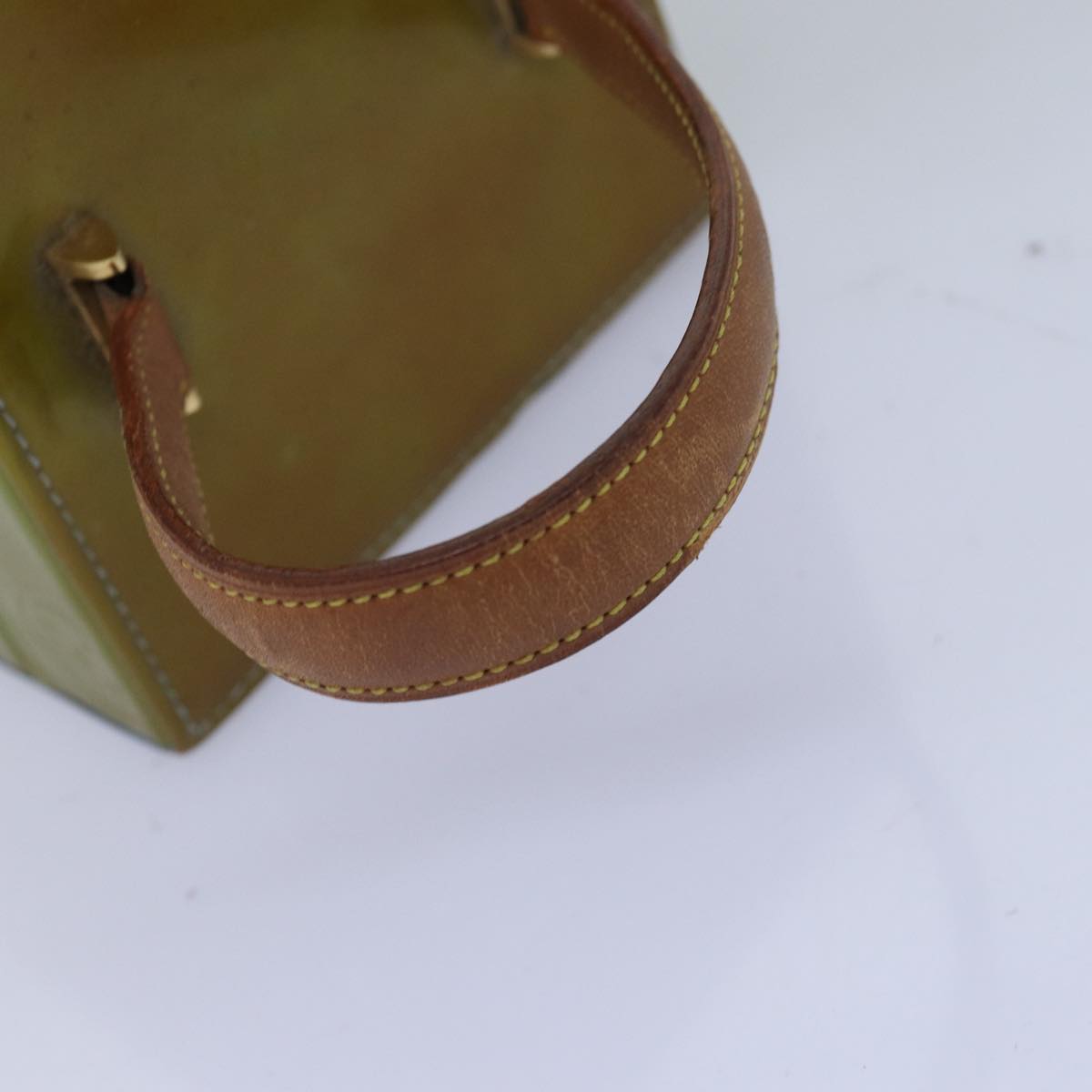 LOUIS VUITTON Monogram Vernis Bleecker Pouch Baby Blue M91003 LV 74267