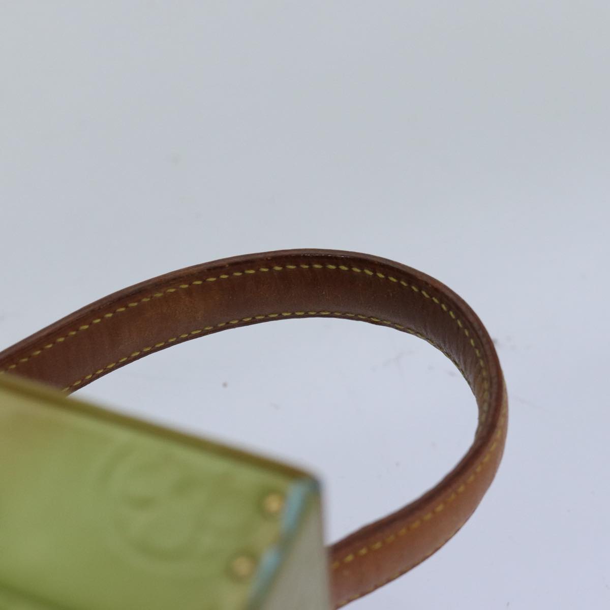 LOUIS VUITTON Monogram Vernis Bleecker Pouch Baby Blue M91003 LV 74267