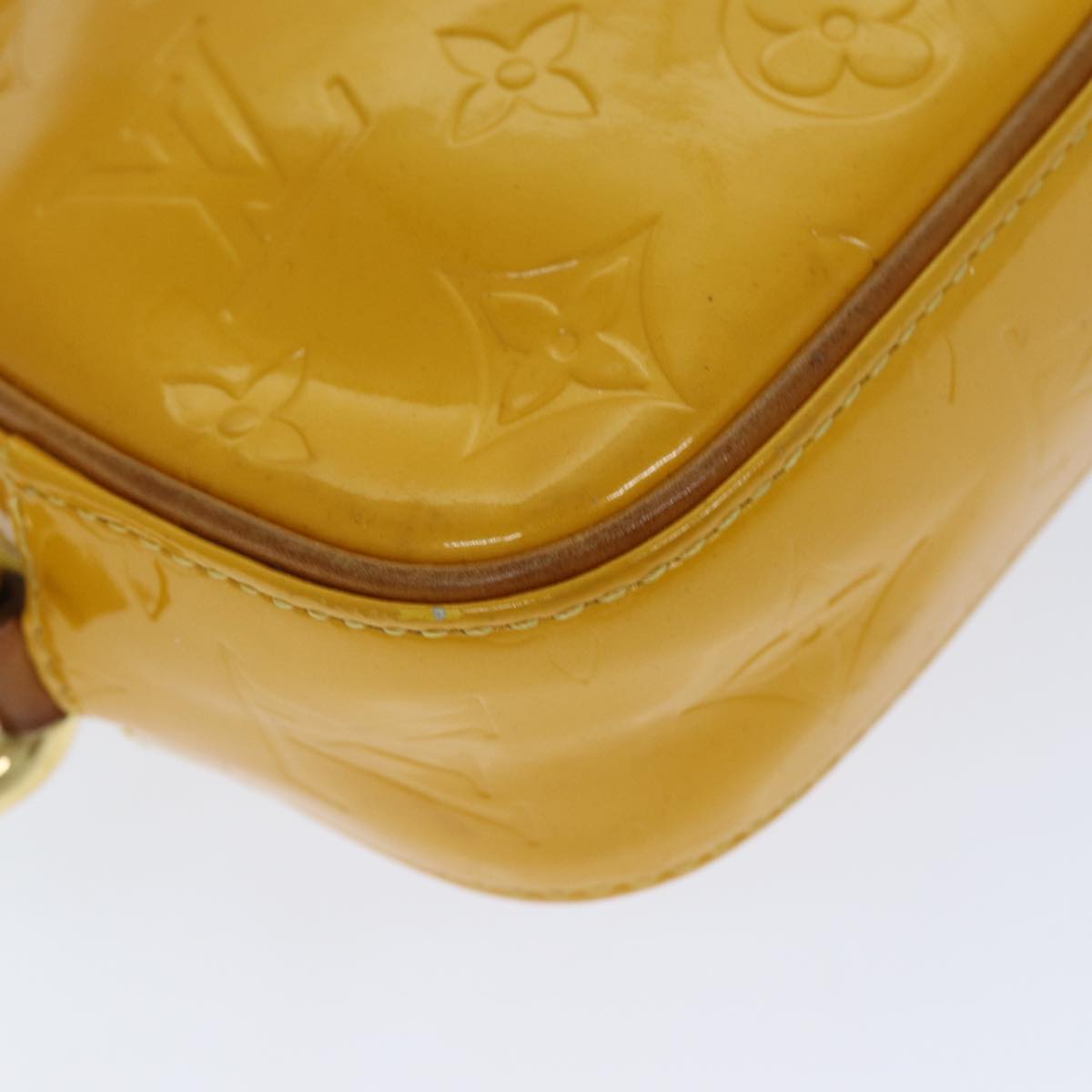 LOUIS VUITTON Monogram Vernis Christy MM Shoulder Bag Jaune M91108 LV 74268