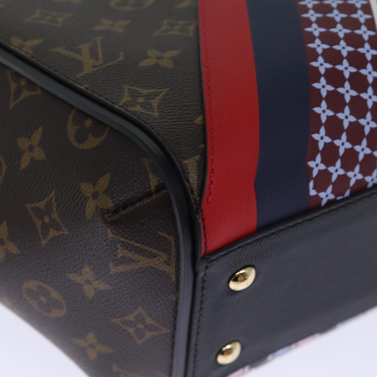 LOUIS VUITTON Monogram Kimono MM Tote Bag Red Navy M42850 LV 74277S