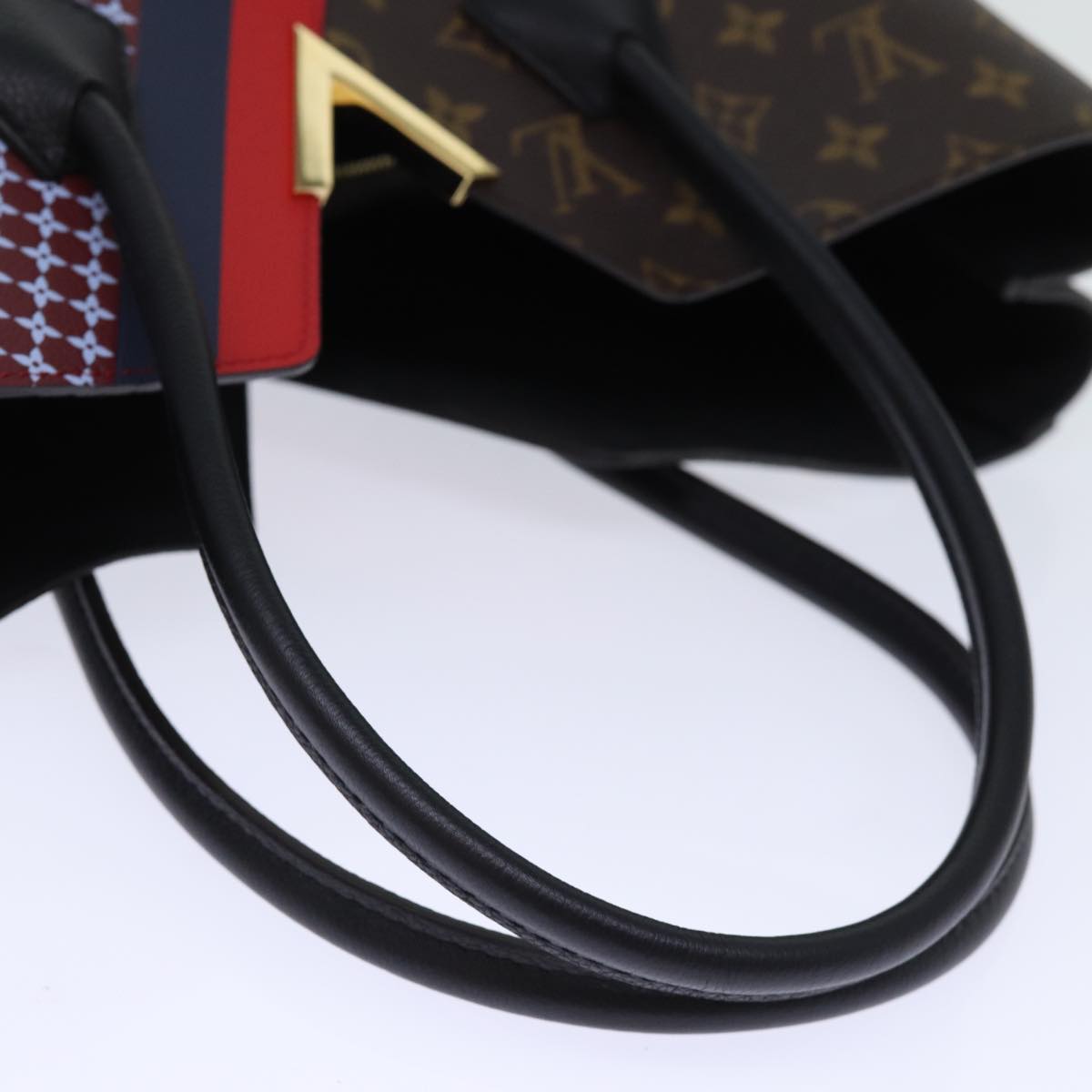 LOUIS VUITTON Monogram Kimono MM Tote Bag Red Navy M42850 LV 74277S