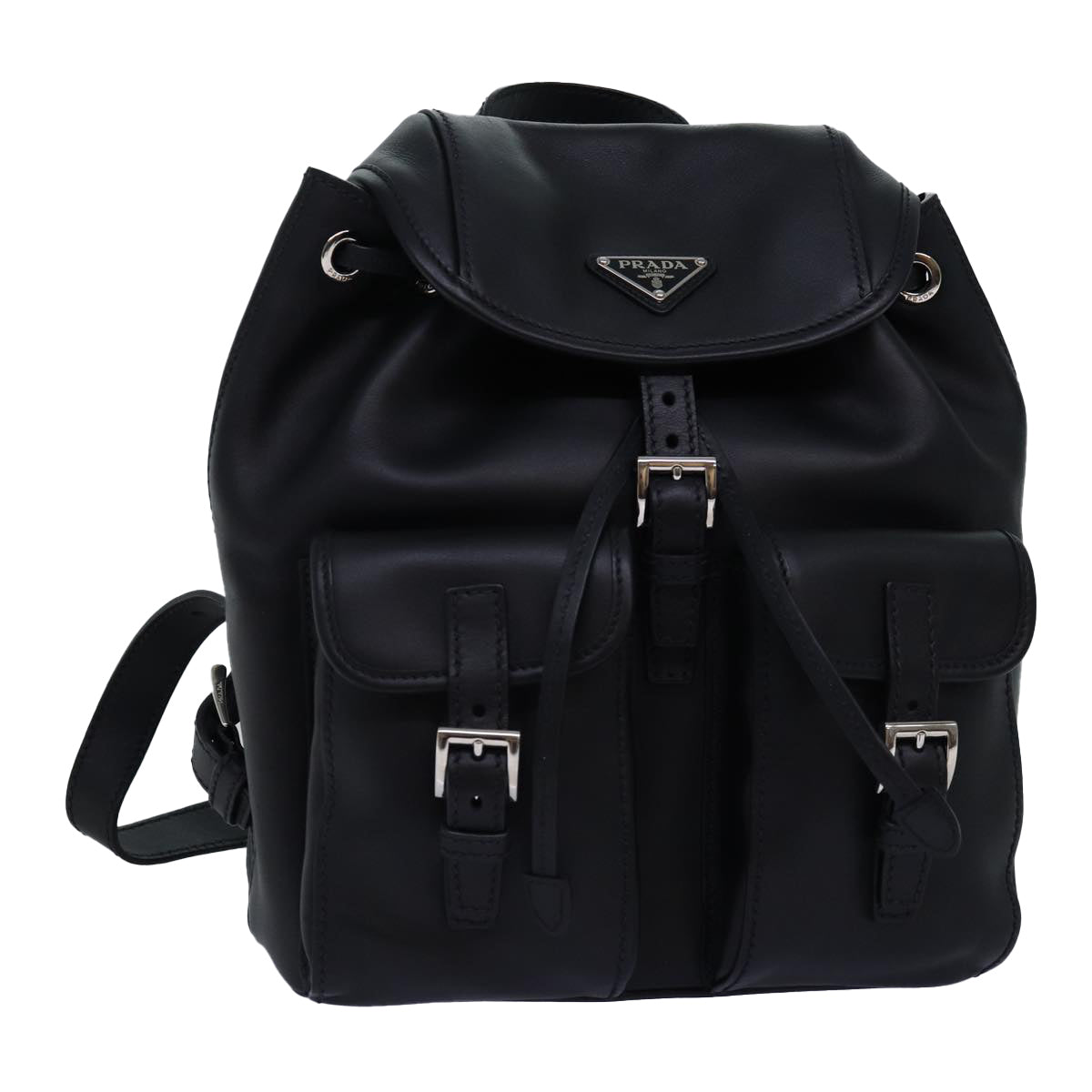 Luxury PradaBackpack Leather Black 74278A