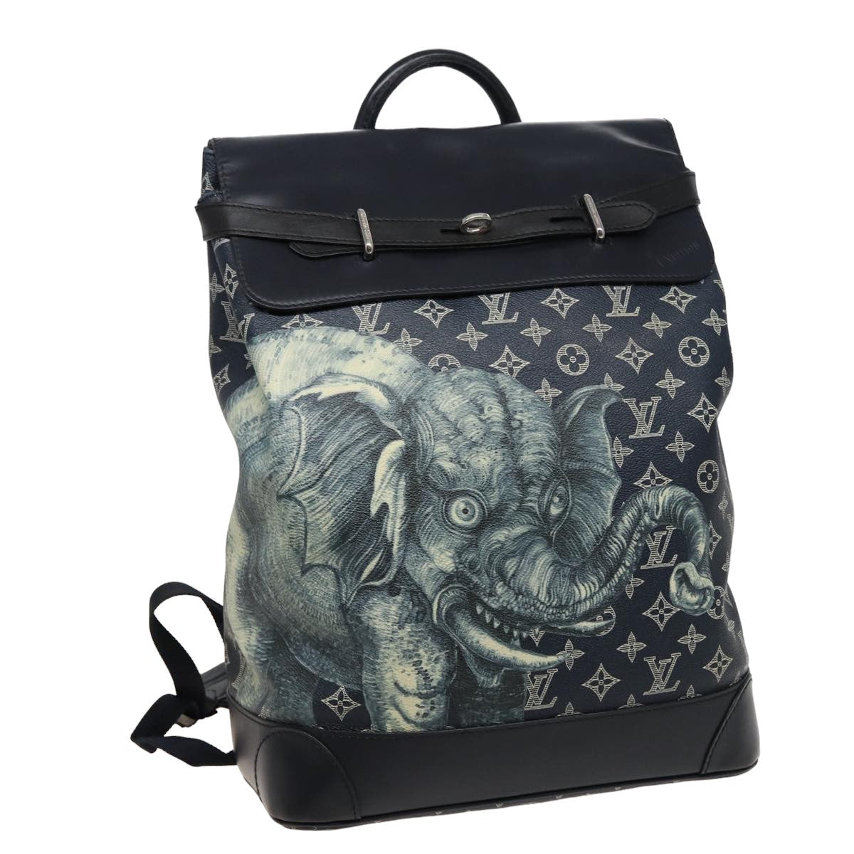 LOUIS VUITTON Monogram Savanna Steamer Backpack Black M54126 LV 74279SA