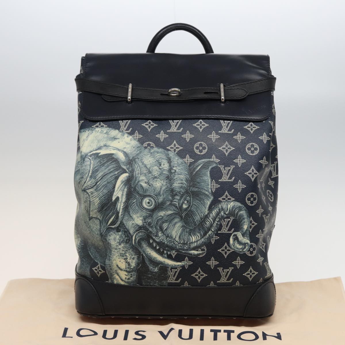 LOUIS VUITTON Monogram Savanna Steamer Backpack Black M54126 LV 74279SA