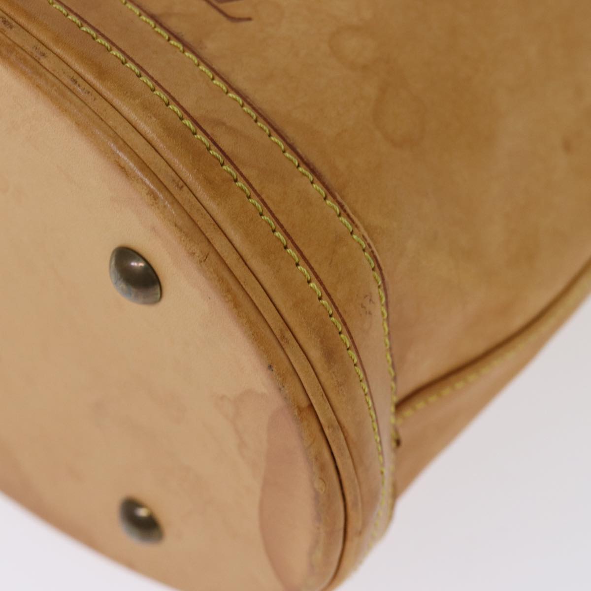 LOUIS VUITTON Nomad Leather Bucket PM Shoulder Bag Beige M85001 LV 74290