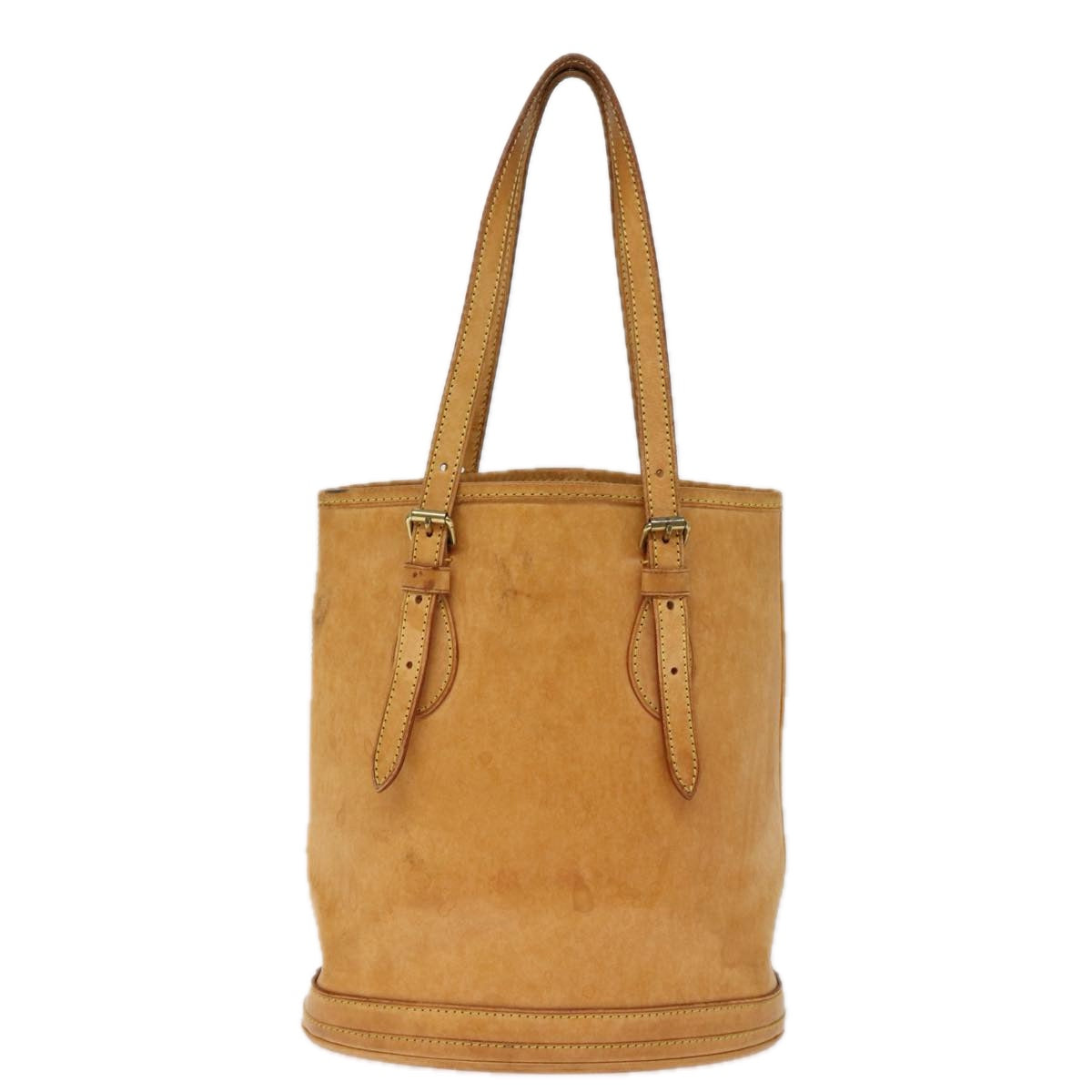 LOUIS VUITTON Nomad Leather Bucket PM Shoulder Bag Beige M85001 LV 74290