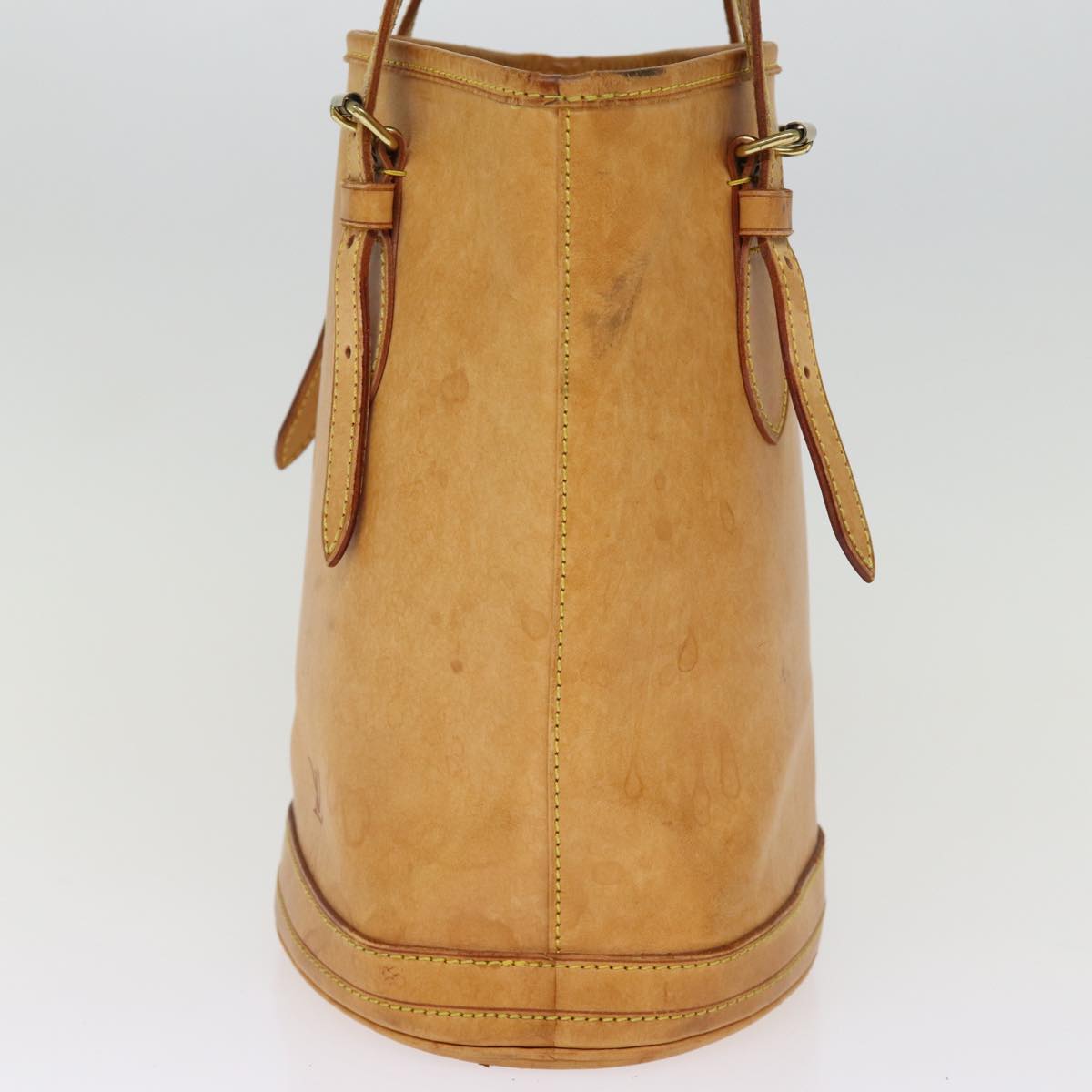 LOUIS VUITTON Nomad Leather Bucket PM Shoulder Bag Beige M85001 LV 74290