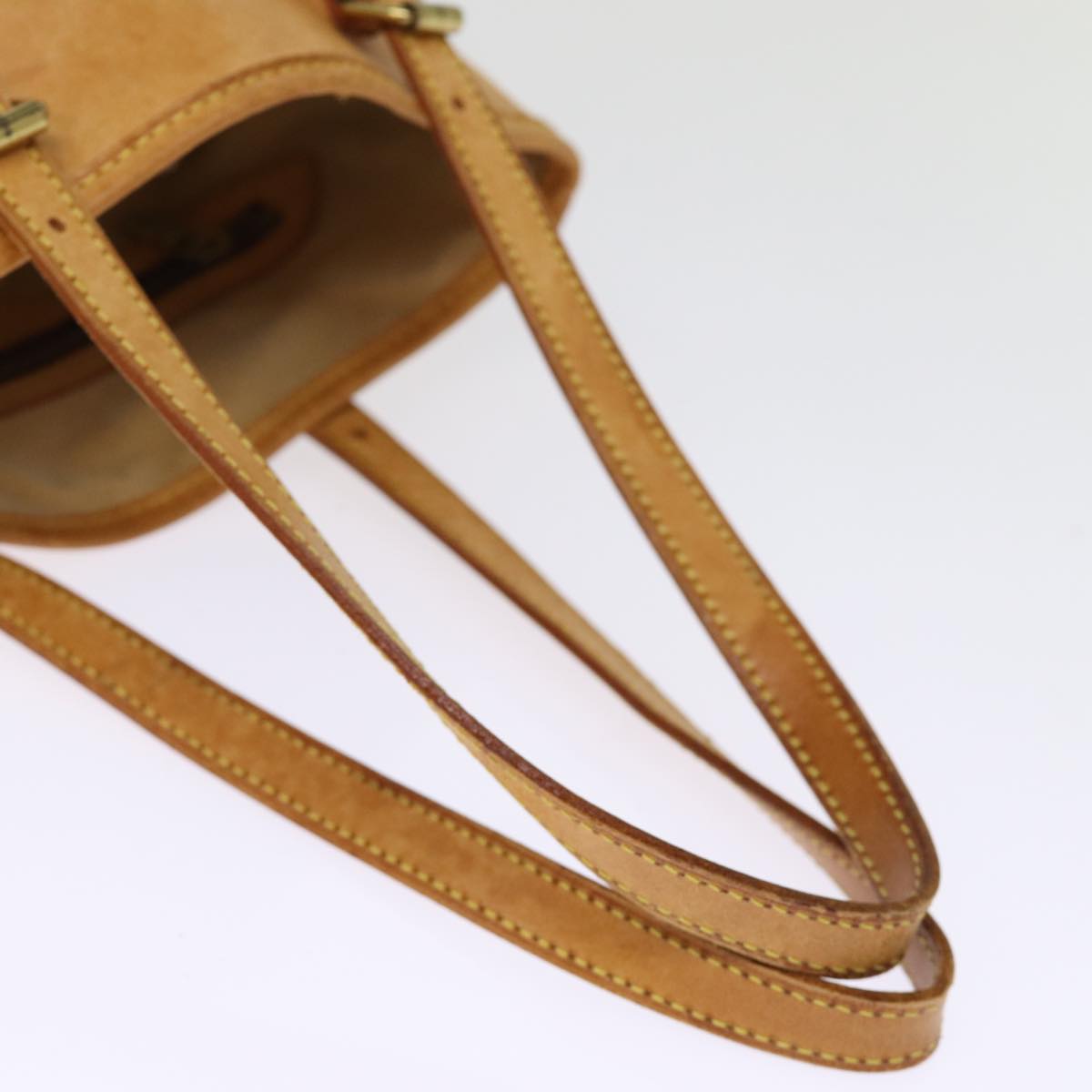 LOUIS VUITTON Nomad Leather Bucket PM Shoulder Bag Beige M85001 LV 74290