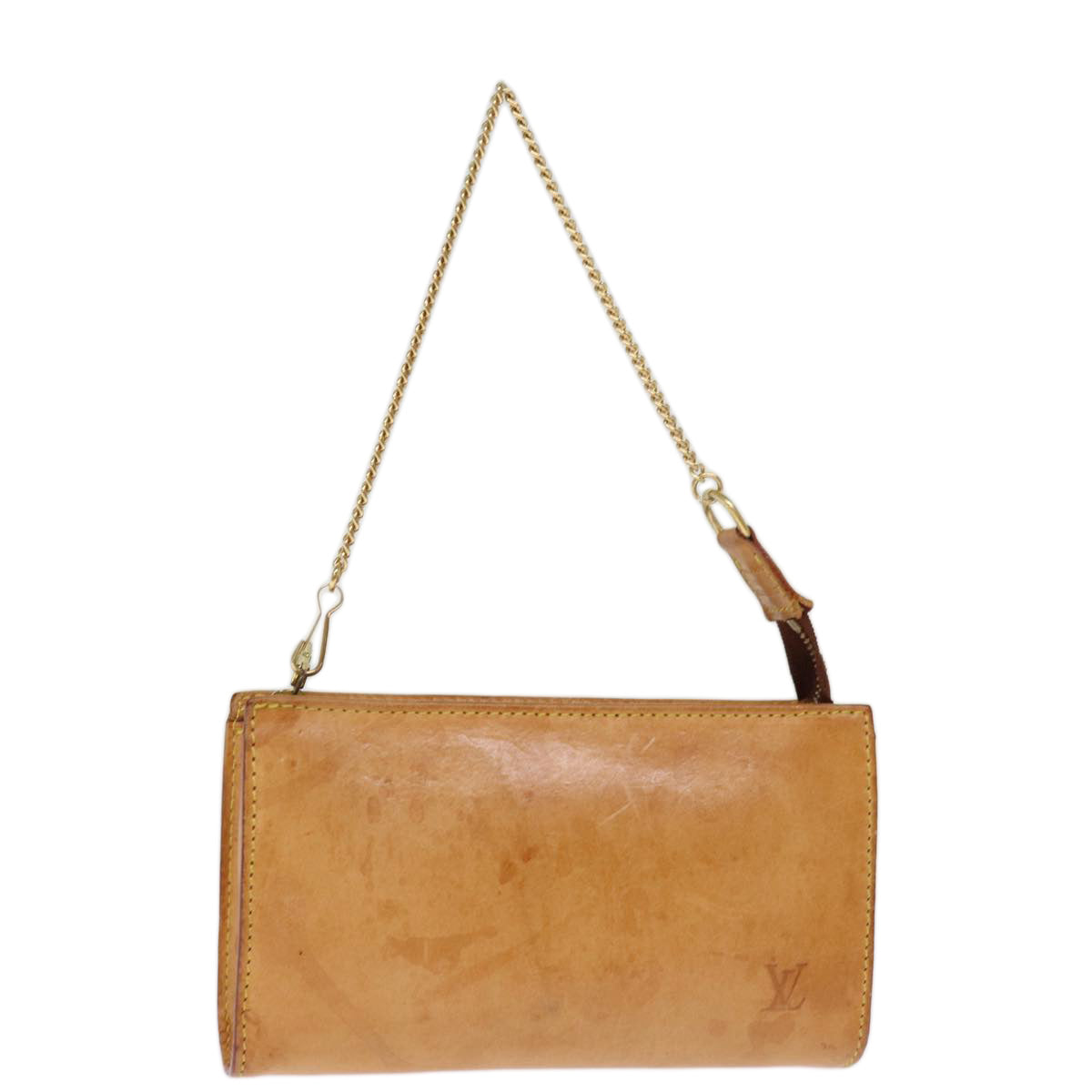 LOUIS VUITTON Nomad Leather Bucket PM Pouch Beige LV 74291