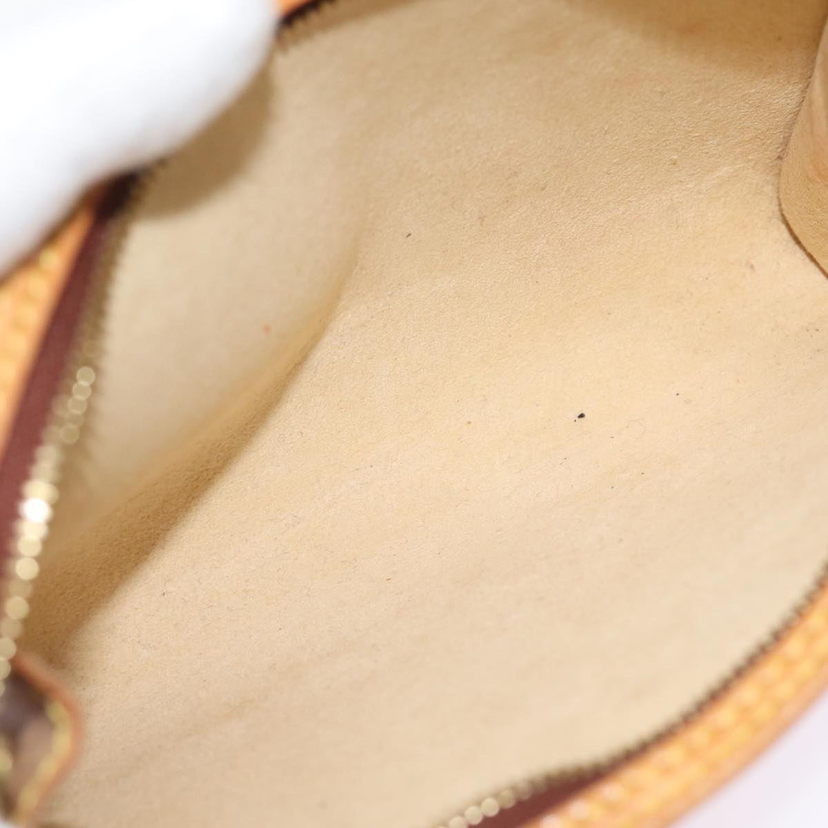 LOUIS VUITTON Nomad Leather Bucket PM Pouch Beige LV 74291