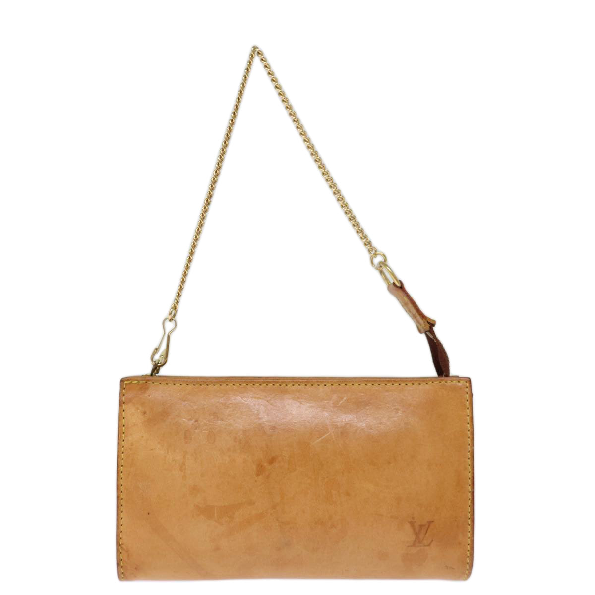 LOUIS VUITTON Nomad Leather Bucket PM Pouch Beige LV 74291