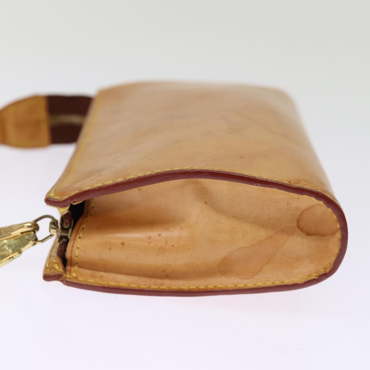 LOUIS VUITTON Nomad Leather Bucket PM Pouch Beige LV 74291