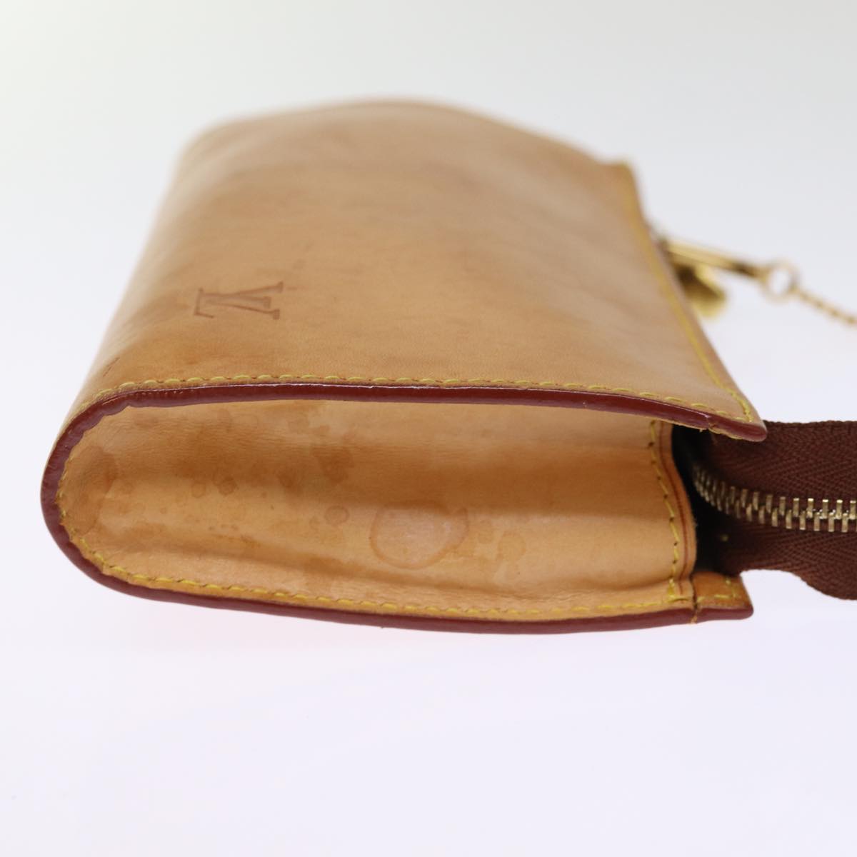 LOUIS VUITTON Nomad Leather Bucket PM Pouch Beige LV 74291