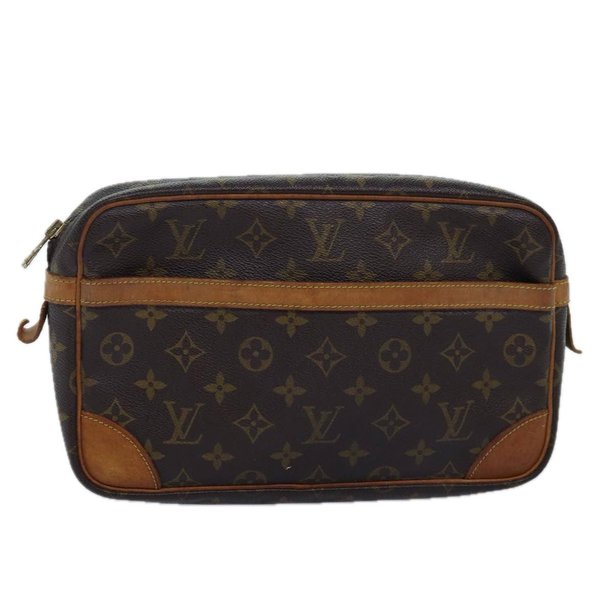 LOUIS VUITTON Monogram Compiegne 28 Clutch Bag M51845 LV 74302