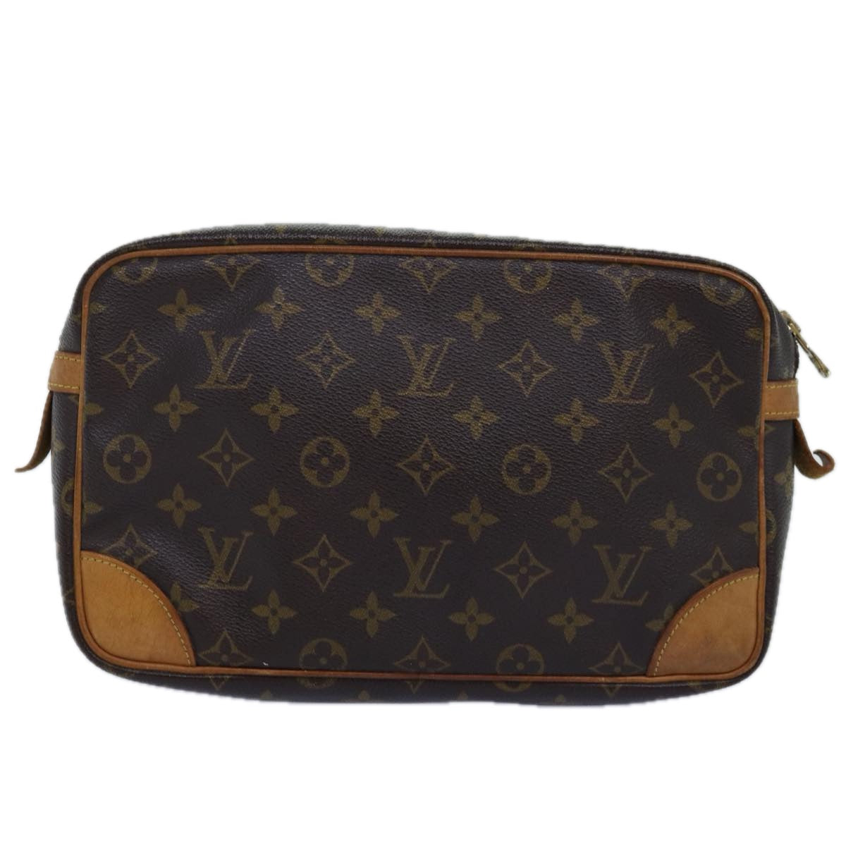 LOUIS VUITTON Monogram Compiegne 28 Clutch Bag M51845 LV 74302