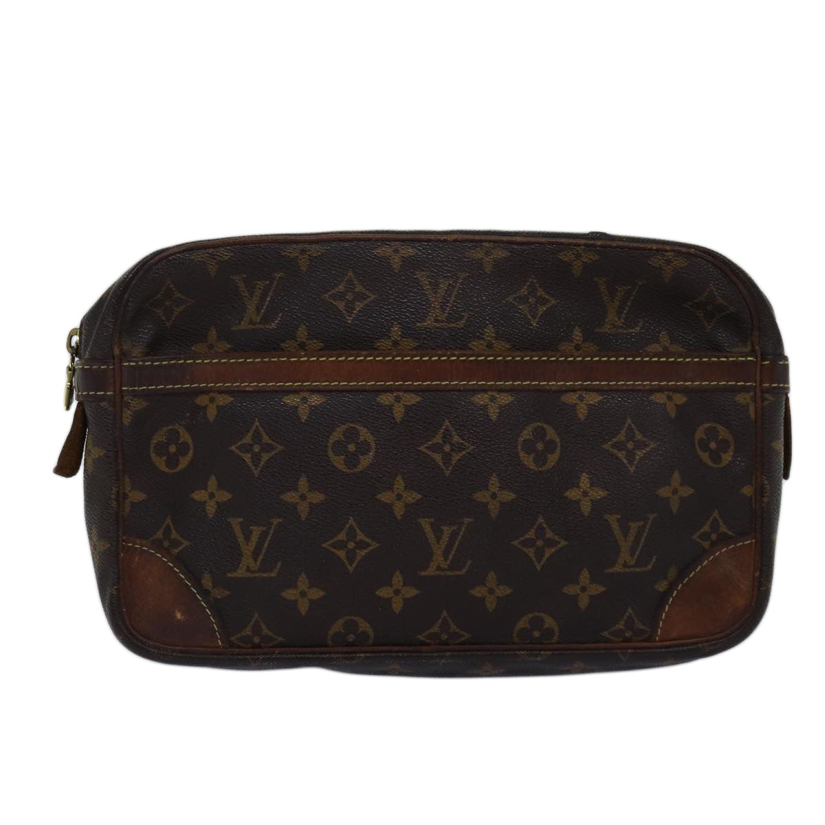 LOUIS VUITTON Monogram Compiegne 28 Clutch Bag M51845 LV 74303