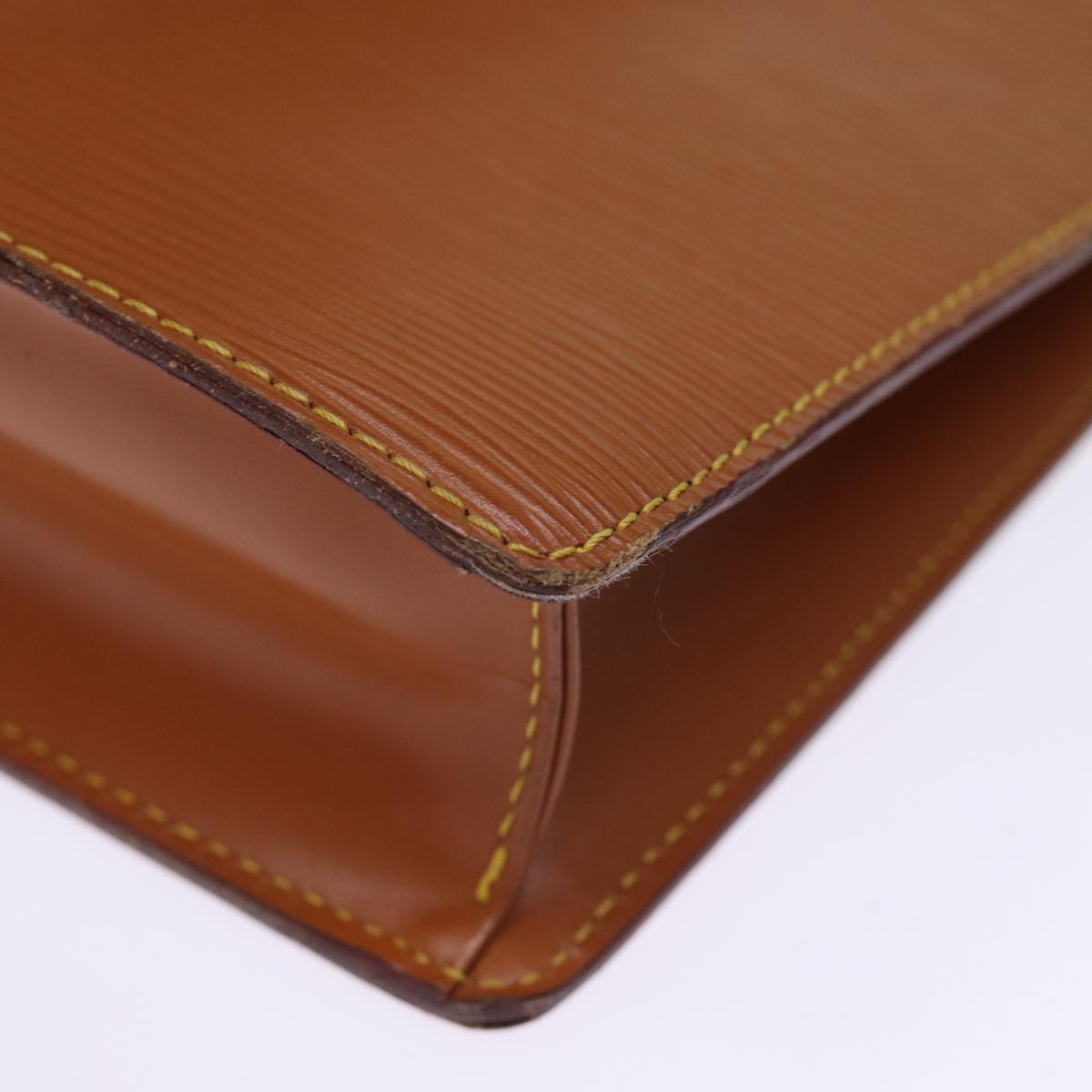 LOUIS VUITTON Epi Pochette Homme Bag Brown Zipang gold M52528 LV 74311