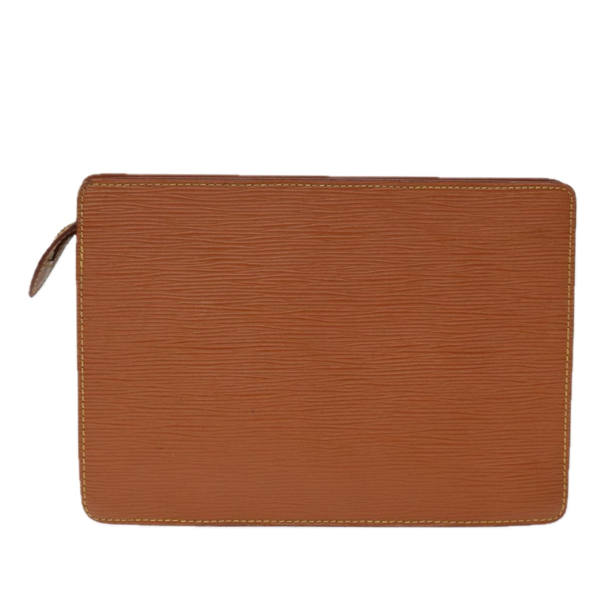 LOUIS VUITTON Epi Pochette Homme Bag Brown Zipang gold M52528 LV 74311
